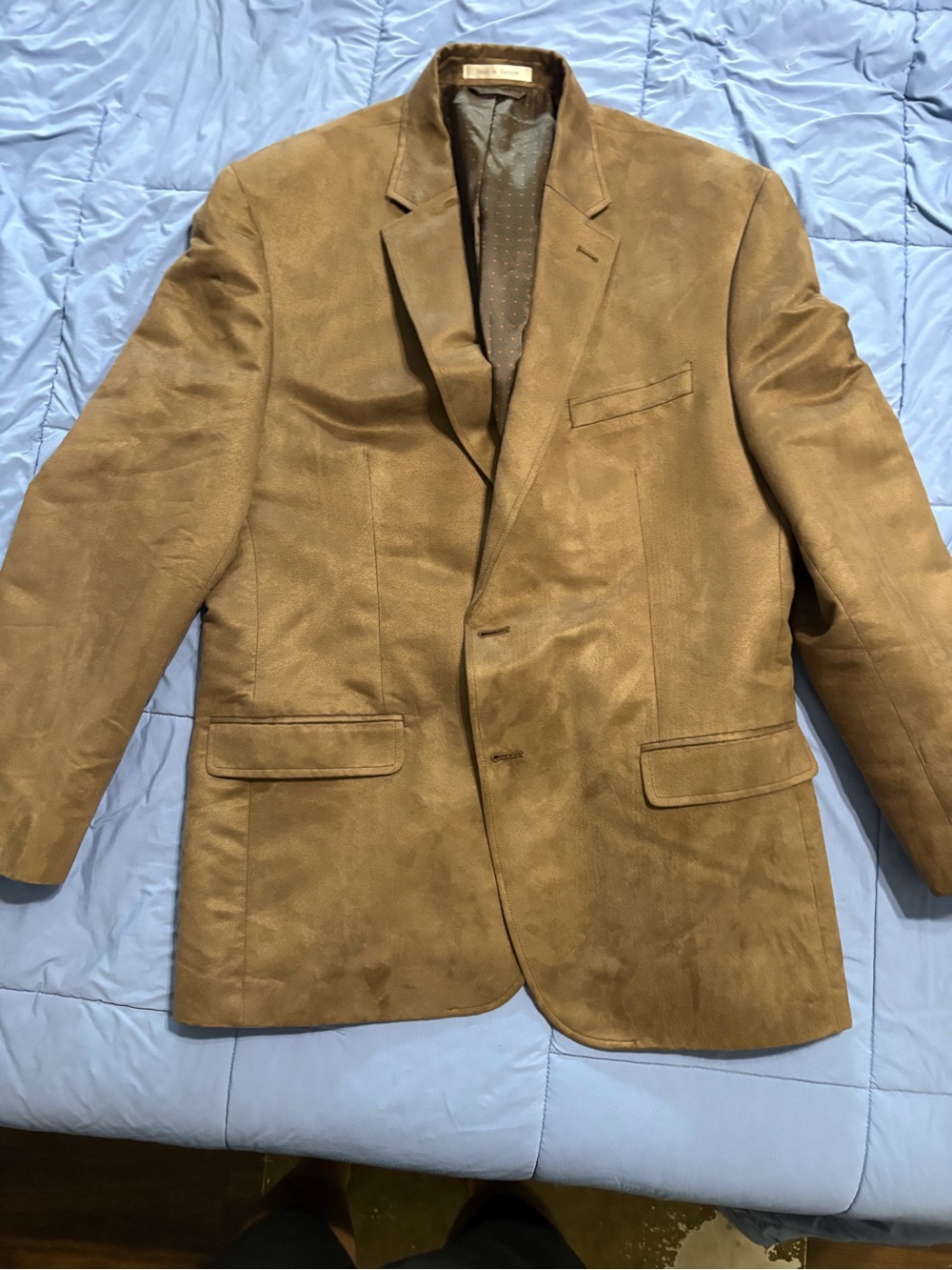 Chaps Men's Brown Suede-Look Sport Coat